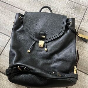 Michael Kors Black Leather Backpack